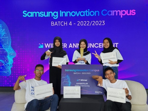 Program pendidikan Samsung Innovation Campus Batch 4, tim MAN 4 Pekanbaru jadi juara kedua (foto/bayu)
